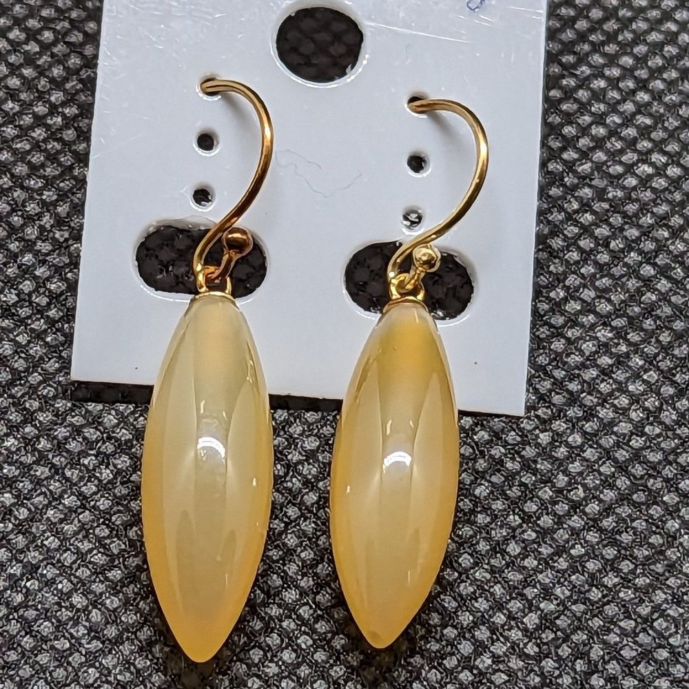 Genuine carnelian agate drop earrings crystals